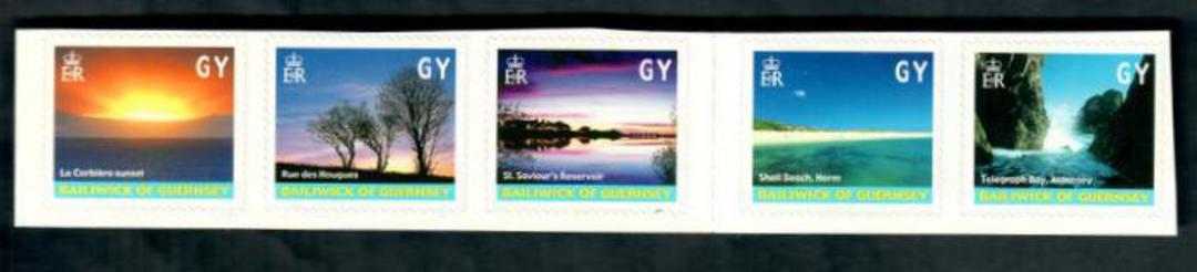 GUERNSEY 2008 GY rate. Strip of 5 from the Booklet. - 52126 - UHM image 0