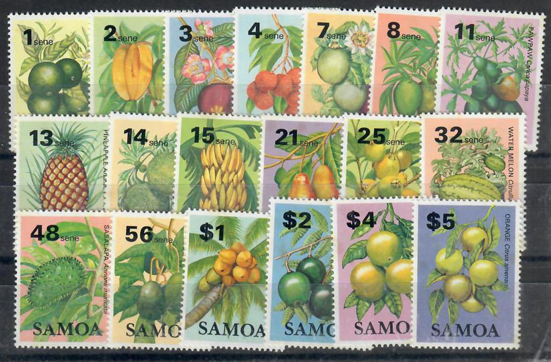 SAMOA 1983 Definitives. Fruit. Set of 19. - 22017 - UHM image 0