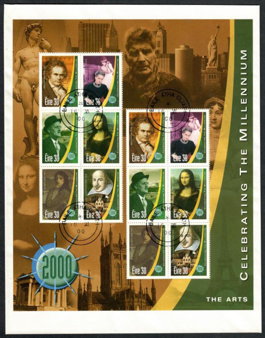 IRELAND 2000 New Millenium. Fourth series. Miniature sheet om first day cover. - 101105 - FDC image 0