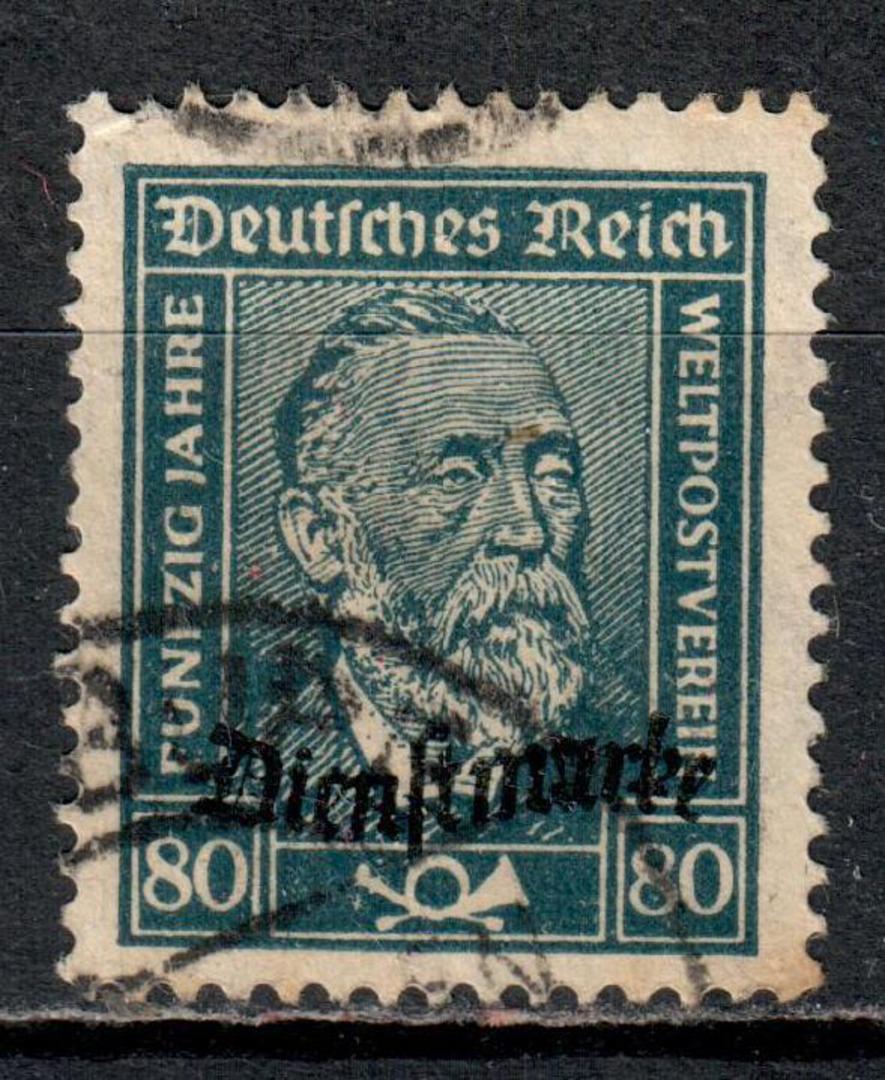 GERMANY 1924 Universal Postal Union Official 80pf Slate. - 76089 - FU image 0