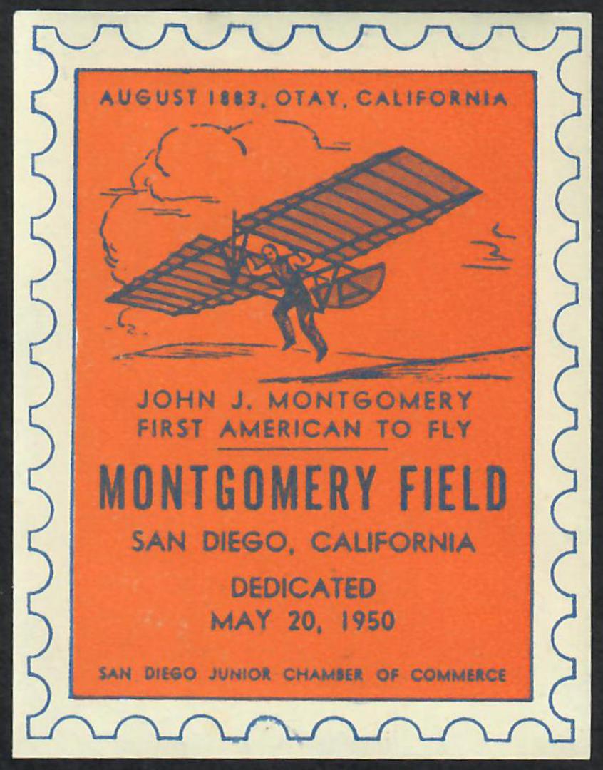 USA 1950 Dedication of Montgomery Airfield. Label in fine condition. - 25610 - Cinderellas image 0