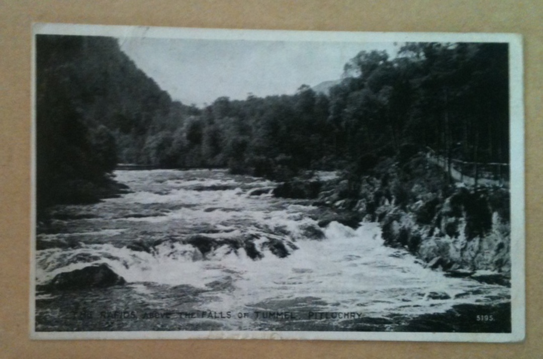 Postcard of the Rapids above the Falls of Tummel Pitlochry. - 242565 - Postcard image 0