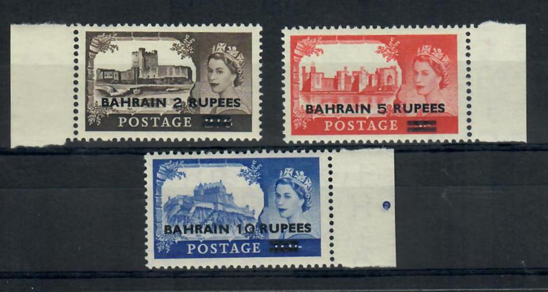 BAHRAIN 1955 Definitives. Set of 3. Icludes SG 95a. - 20556 - UHM image 0