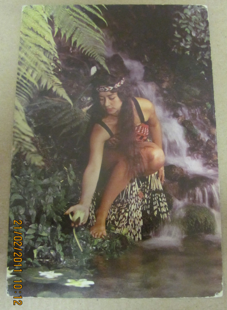 Modern Coloured Postcard by Gladys Goodall of New Zealand Maori Maid. - 444223 - Postcard image 0