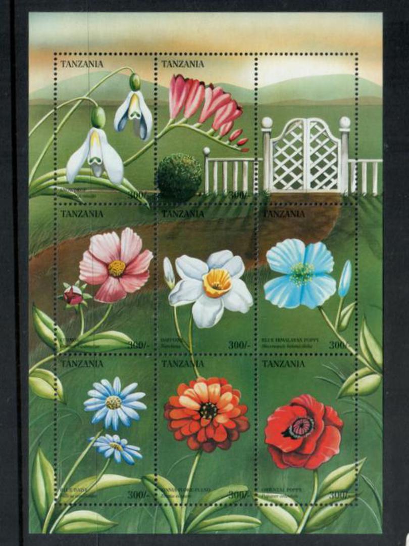 TANZANIA 1997 Flowers. Miniature sheet. Priced to retail at $NZ 24.30 $US 11.00 - 50132 - UHM image 0