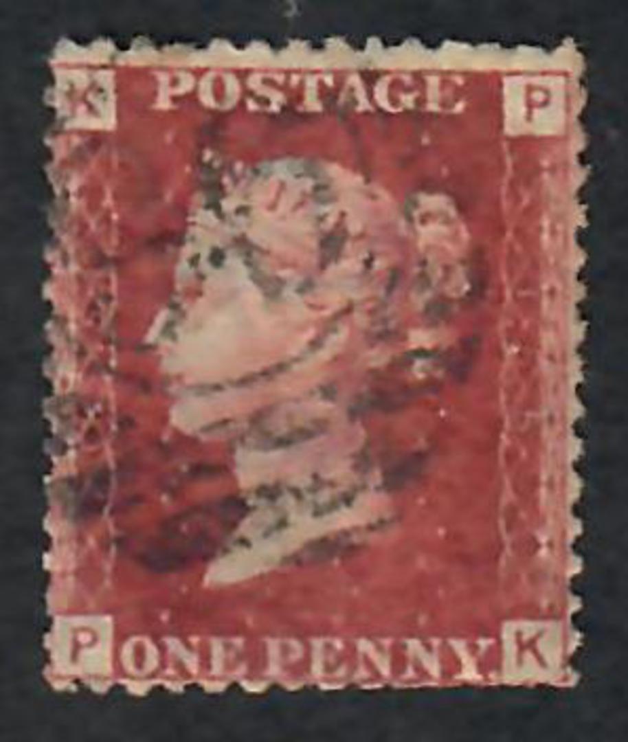 GREAT BRITAIN 1858 1d red Plate 155 Letters KPPK. - 70155 - FU image 0