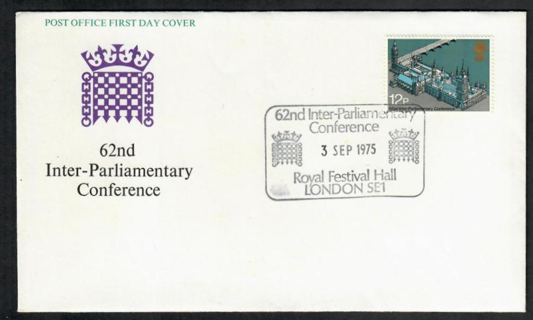 GREAT BRITAIN 1975 Inter-Parliamentary Unuon Conference on first day cover. - 530350 - FDC image 0