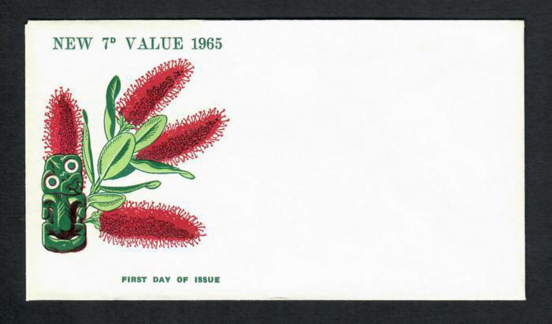 NEW ZEALAND 1960 Pictorial. Illustrated first day cover in mint condition for the new 7d value dated 1965. - 31534 - PostalHist image 0