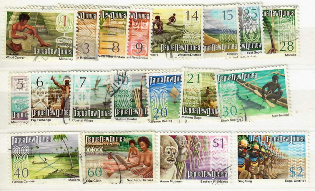 PAPUA NEW GUINEA 1973 Definitives. Set of 19. - 22047 - FU image 0
