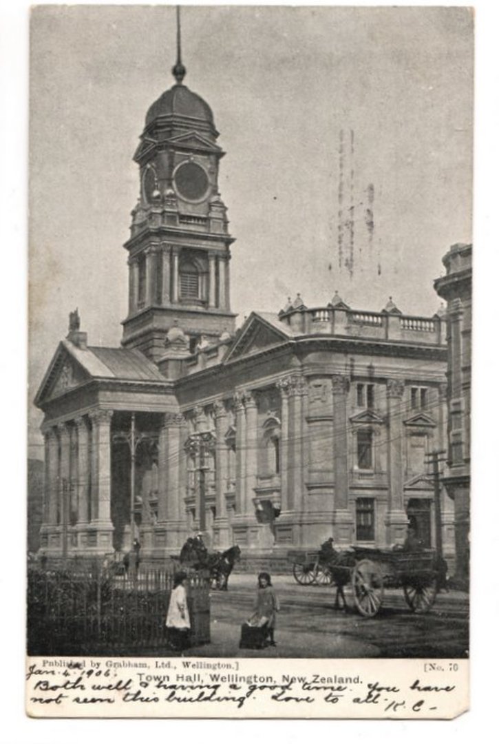 Early Undivided Postcard by Graham of Town Hall Wellington. - 247389 - Postcard image 0