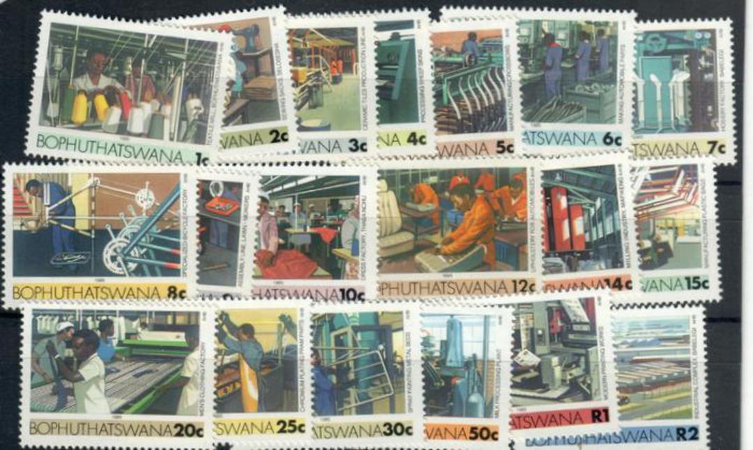 BOPHUTHATSWANA 1984 Definitives Industry. Short set of 18. Includes all the high values. - 20760 - LHM image 0