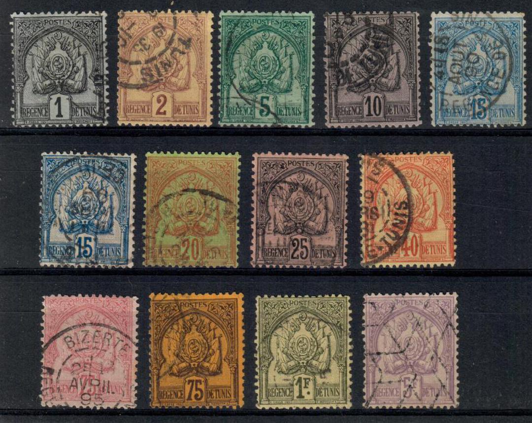 TUNISIA 1888 Definitives. Set of 13. Selected copies. Very fine condition - 21490 - VFU image 0
