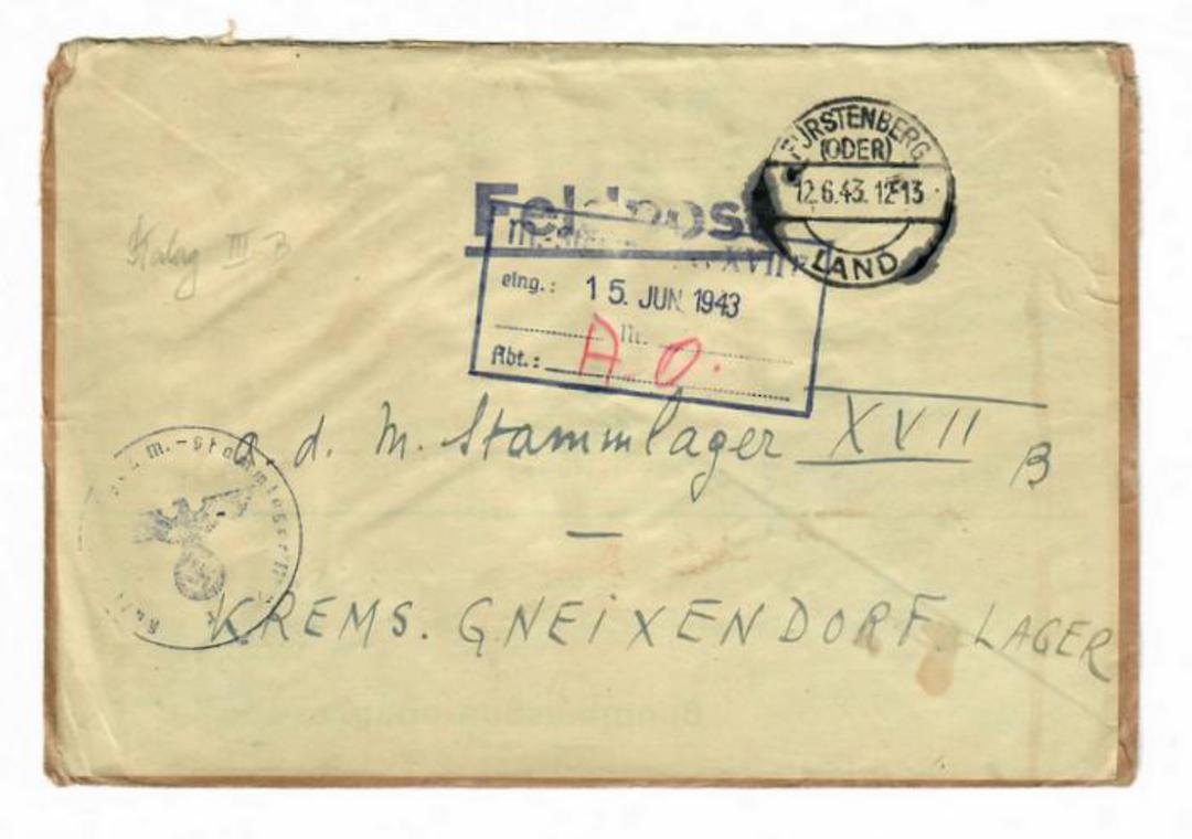 GERMANY 1943 Feldpost to Austria. Numerous markings and cachets. - 30225 - PostalHist image 0