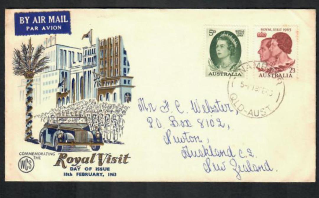 AUSTRALIA 1963 Royal Visit. Set of 2 on first day cover. - 32266 - FDC image 0