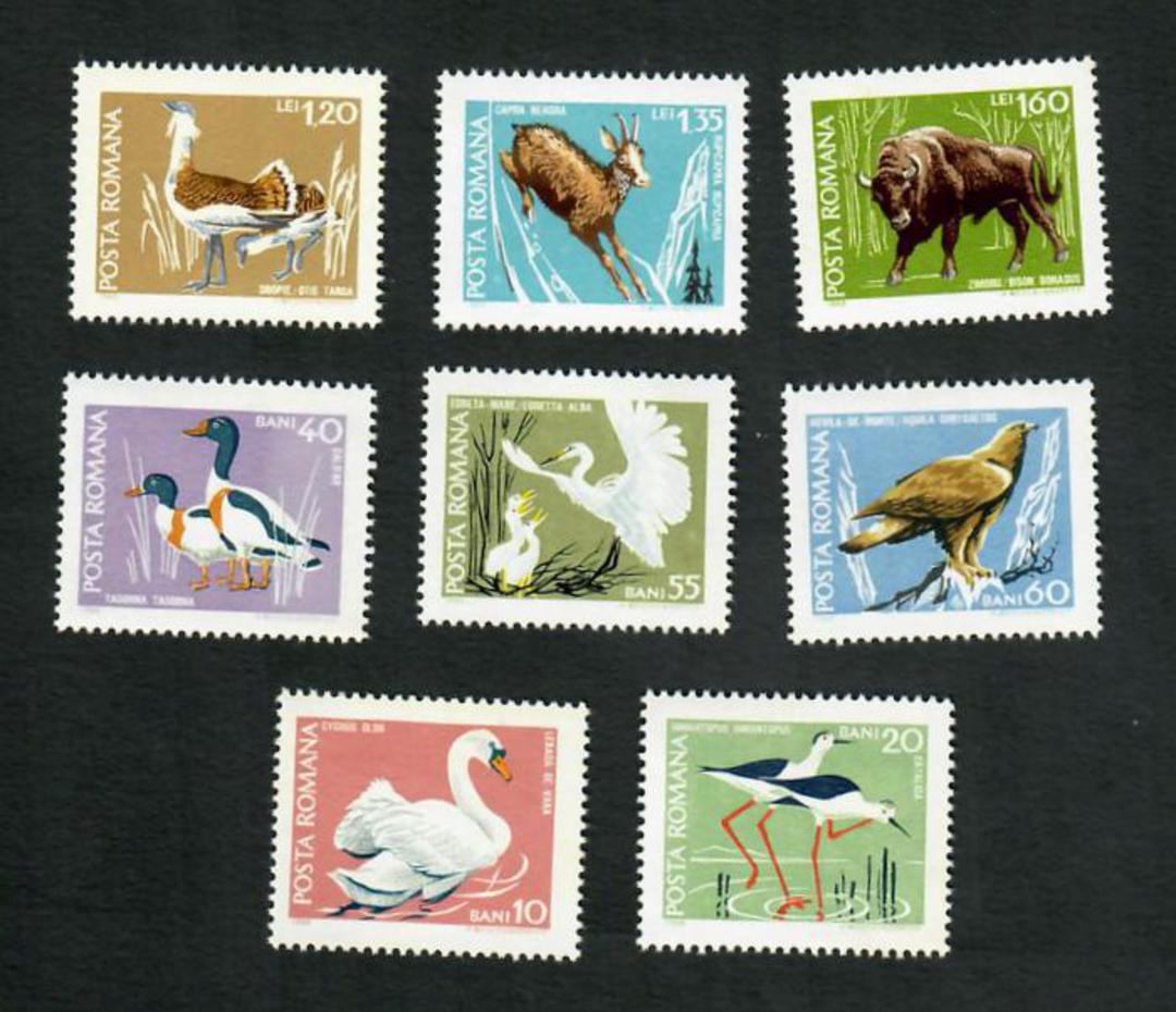 RUMANIA 1968 Fauna of Nature Reservations. Set of 8. - 81480 - UHM image 0