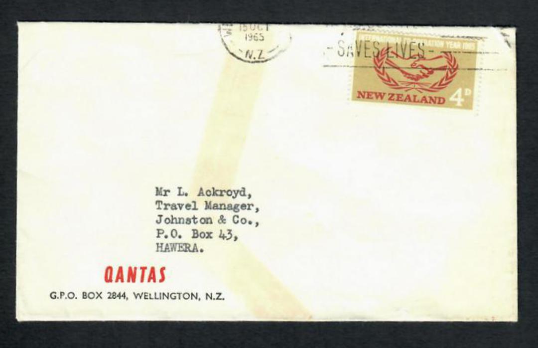 NEW ZEALAND 1965 Cover from Qantas Wellington. - 31440 - PostalHist image 0