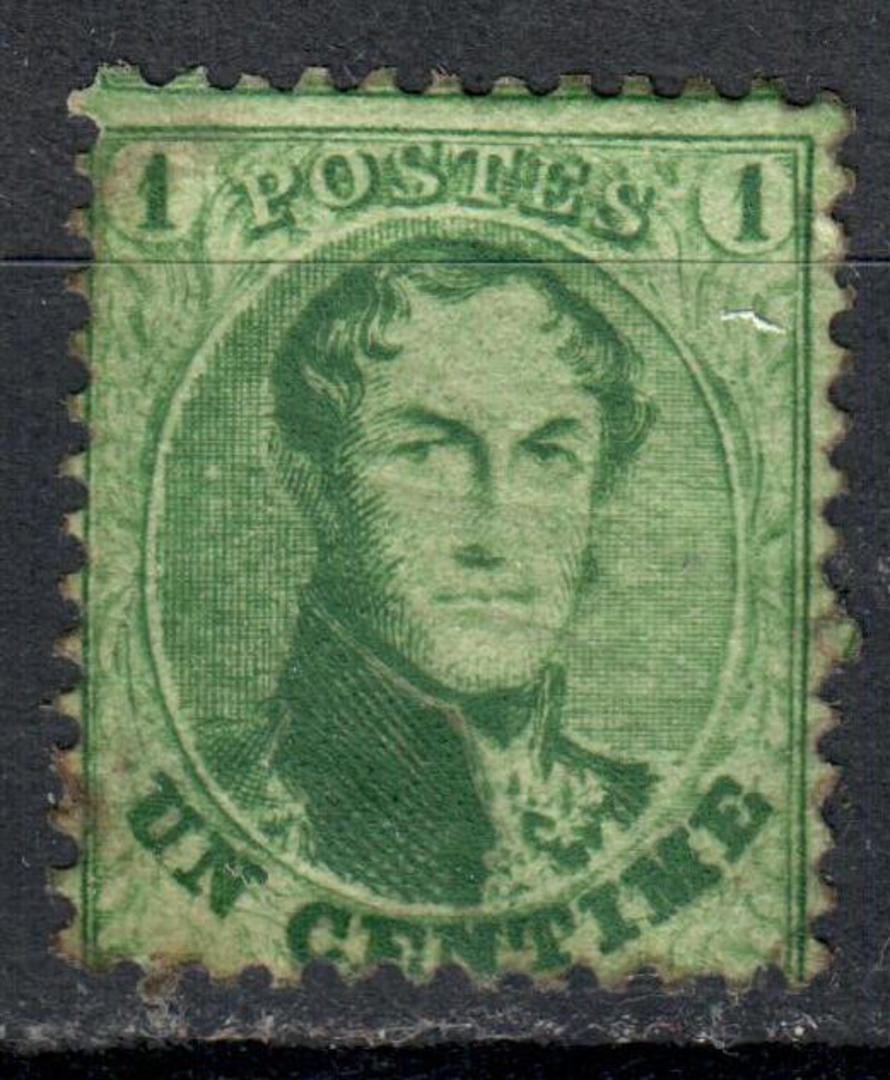 BELGIUM 1863 Definitive 1c Green. Perf 12½x13½. Full original gum (but the gum leaves a lot to be desired). The appearance is ex image 0