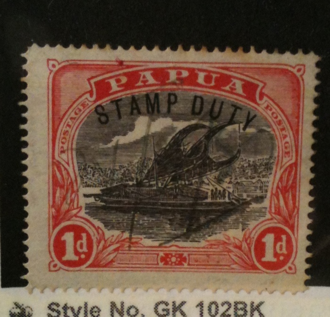 PAPUA 1932 Definitive £1 Black and Olive-Grey. Superb with dated postmark. - 72012 - FU image 0