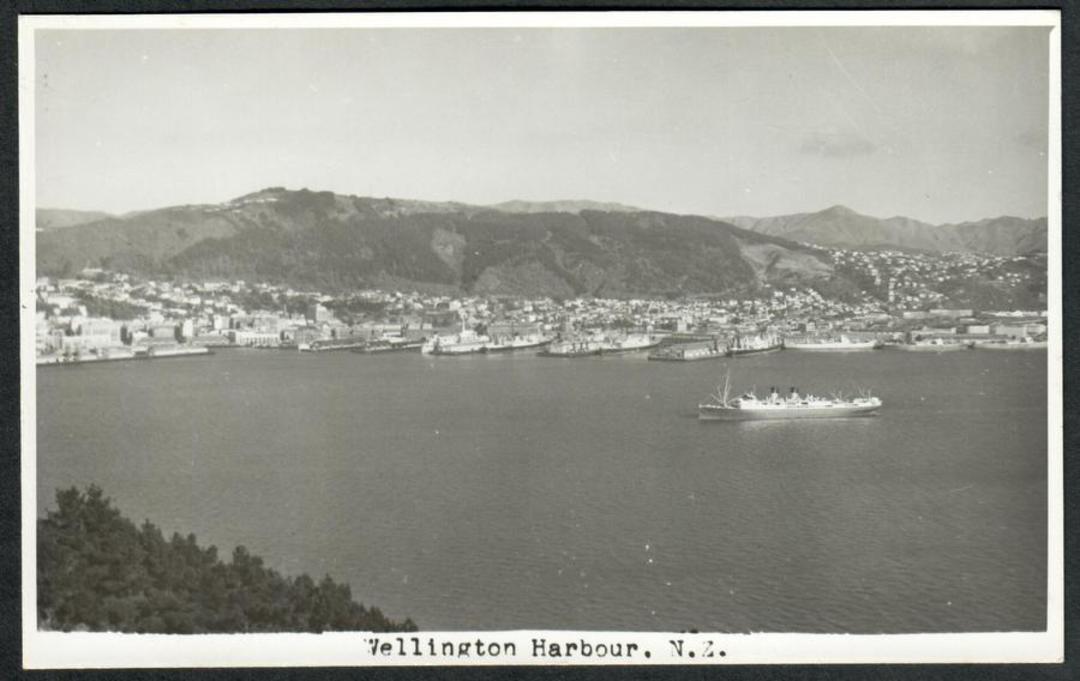 Real Photograph by N S Seaward of Wellington Harbour. - 47539 - Postcard image 0