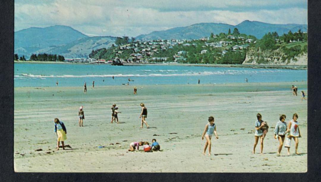 Modern Coloured Postcard by Gladys Goodall of Tahunanui Beach Nelson. - 444427 - Postcard image 0