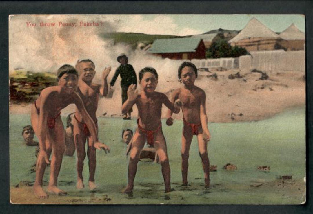 Coloured postcard of Children Haka. - 49557 - Postcard image 0