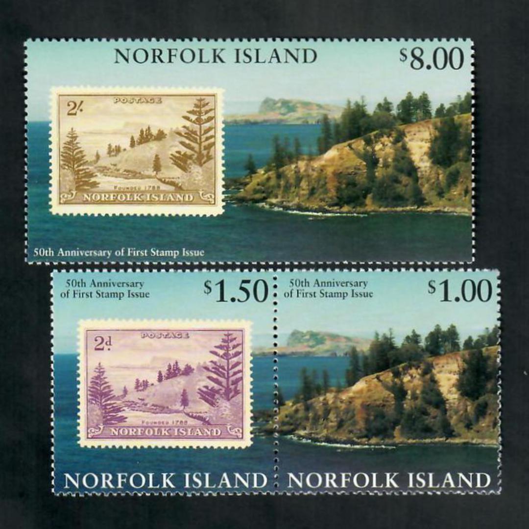 NORFOLK ISLAND 1997 50th Anniversary of Norfolk Island Stamps. Set of 3. - 50991 - UHM image 0