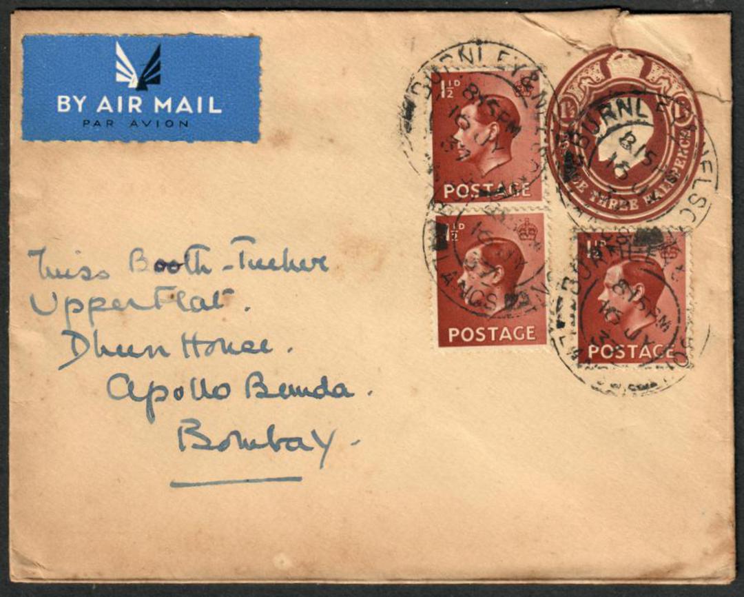 GREAT BRITAIN 1937 Airmail Letter to India. Cachet on recerse. - 35249 - PostalHist image 0