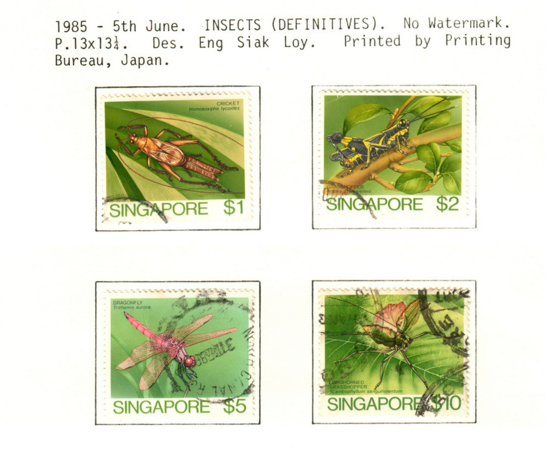 SINGAPORE 1985 Definitives. Set of 12. - 59640 - VFU image 1