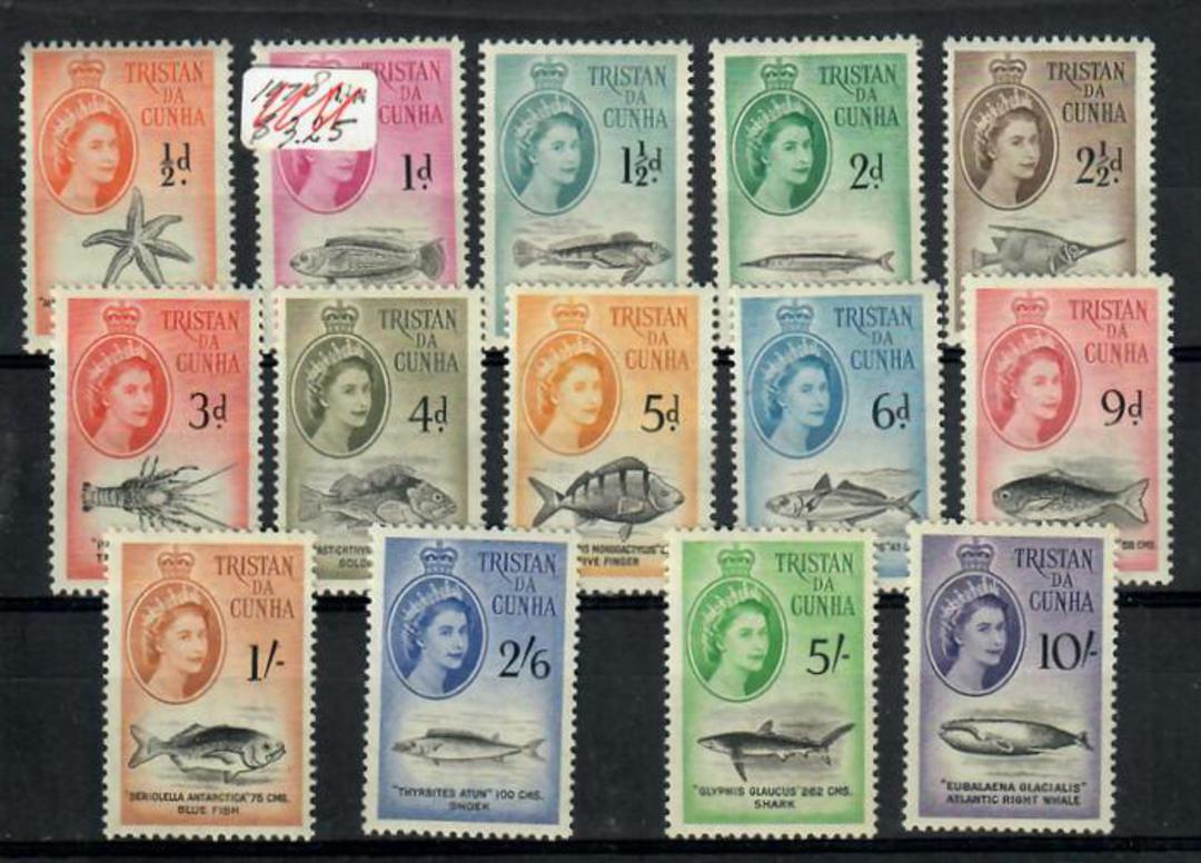 TRISTAN DA CUNHA 1960 Elizabeth 2nd Definitives. Set of 14. - 21562 - LHM image 0