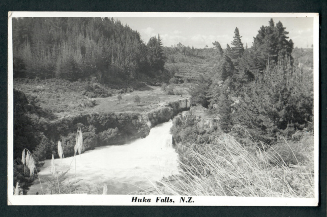 Real Photograph by N S Seaward of Huka Falls. - 46774 - Postcard image 0