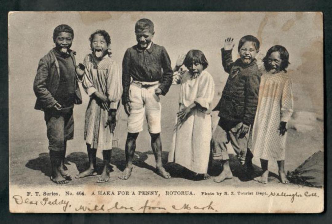 Early Undivided Postcard. A haka for a penny. - 49554 - Postcard image 0