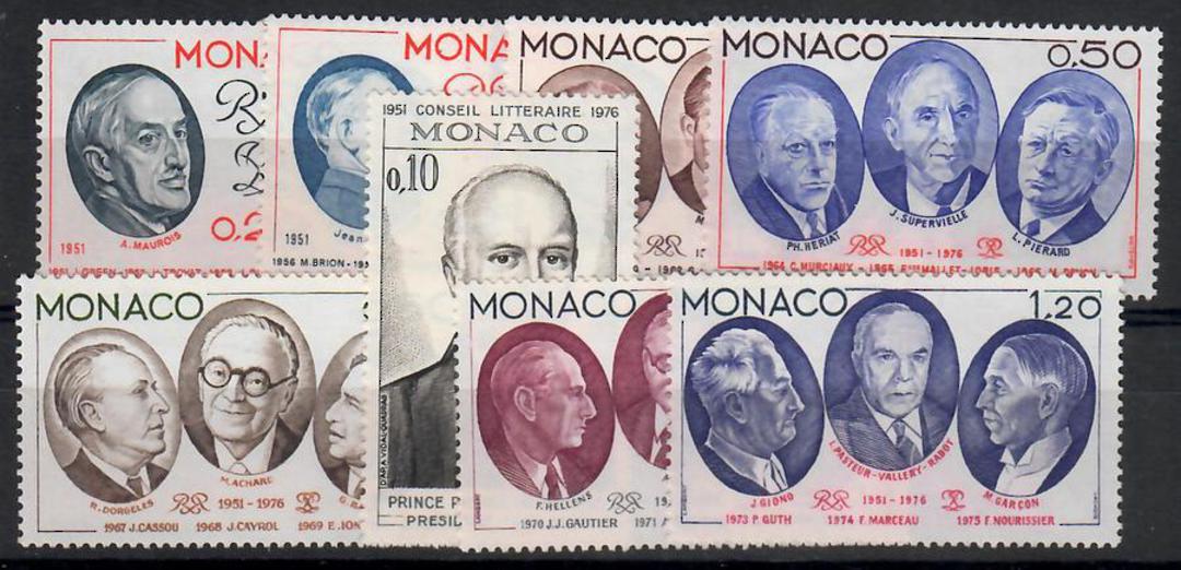 MONACO 1976 Literary Council. Set of 8. - 22304 image 0