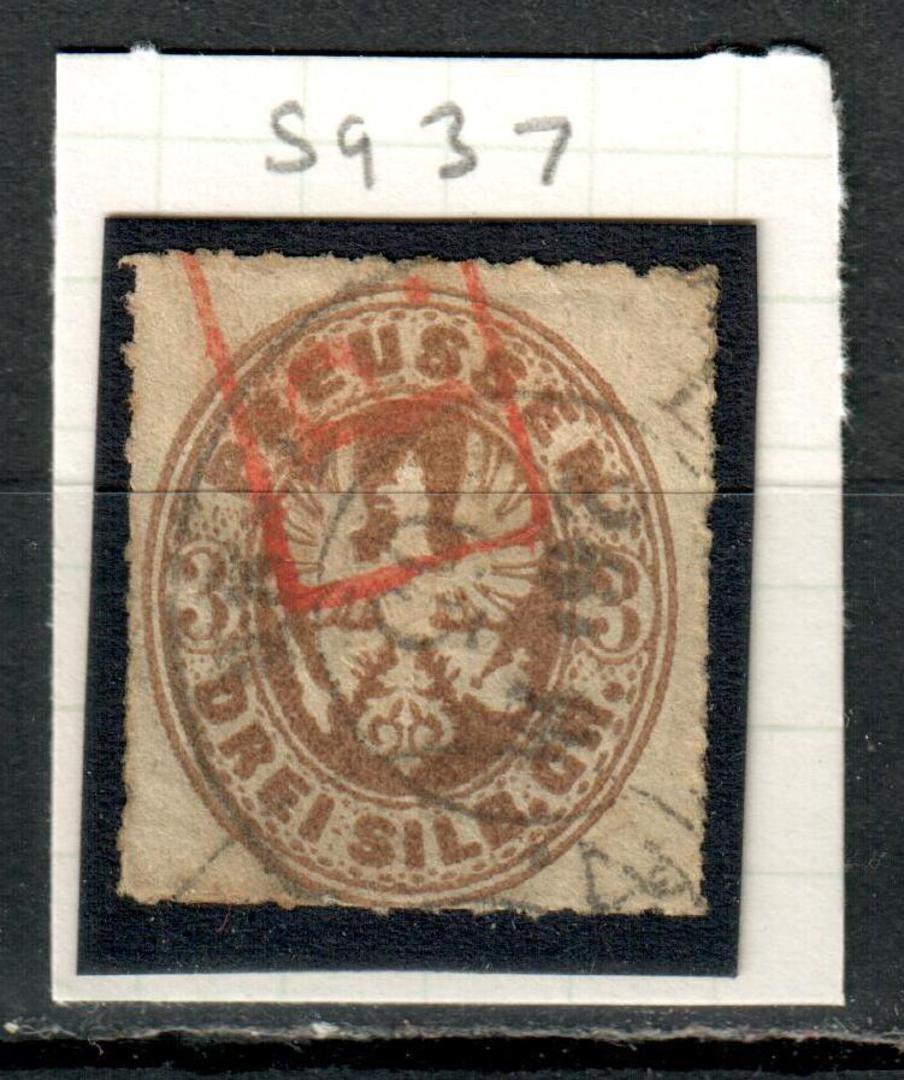 PRUSSIA 1861 Definitive 3sgr Bistre-Brown  From the collection of H Pies-Lintz. - 9443 - FU image 0