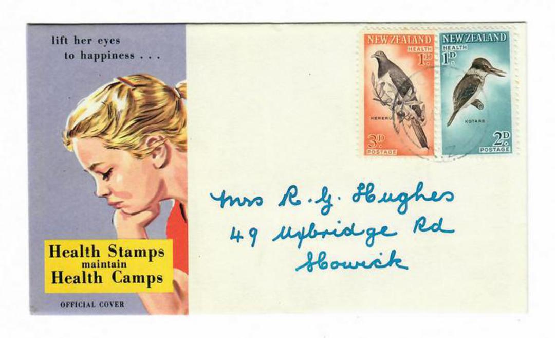 NEW ZEALAND 1960 Health first day cover with the stamps from the miniature sheet. Different perf. - 30046 - FDC image 0