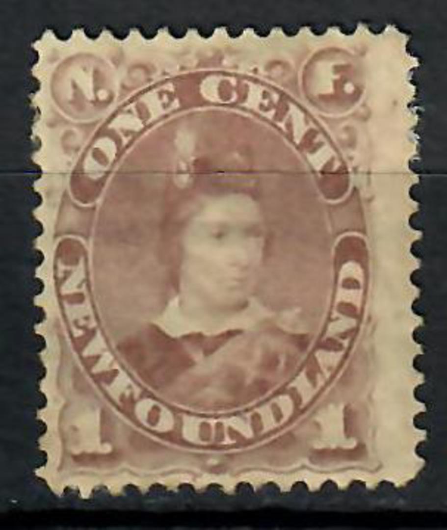 NEW FOUNDLAND 1880 1c Dull Brown. Centred west. Nice looking stamp but the back is a mess with very little original gum. Priced image 0