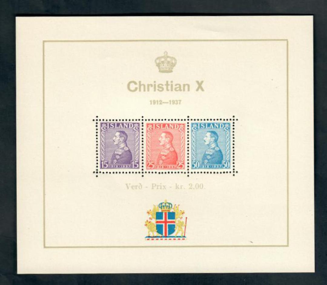 ICELAND 1937 Christian 10th Souvenir Sheet. - 50120 - UHM image 0