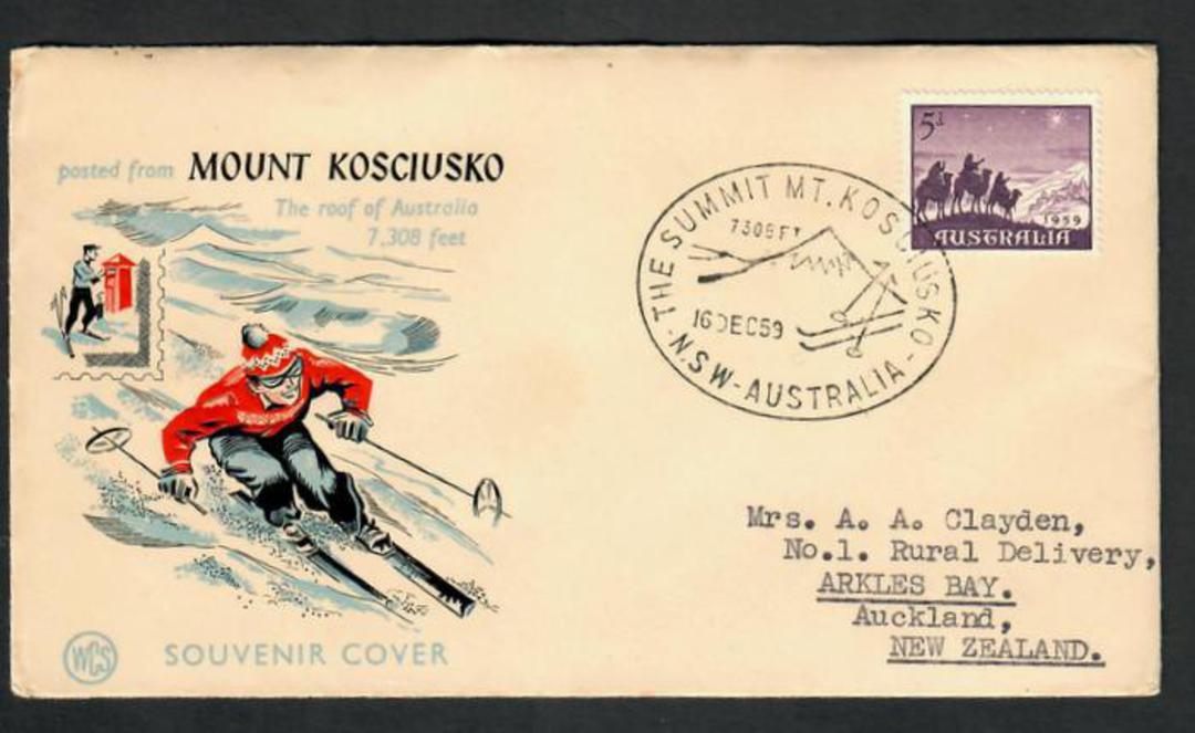 AUSTRALIA 1959 Special Postmark. The Summit Mt Kosciusko. - 32232 - PostalHist image 0