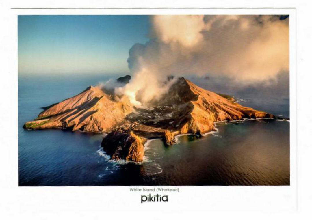 Modern Coloured Postcard by Pikitea of White Island. - 46375 - Postcard image 0