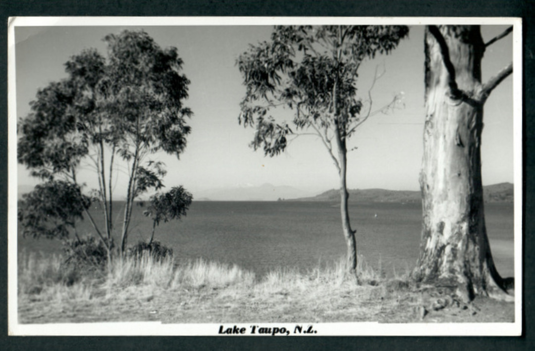 Real Photograph by N S Seaward of Lake Taupo - 46769 - Postcard image 0