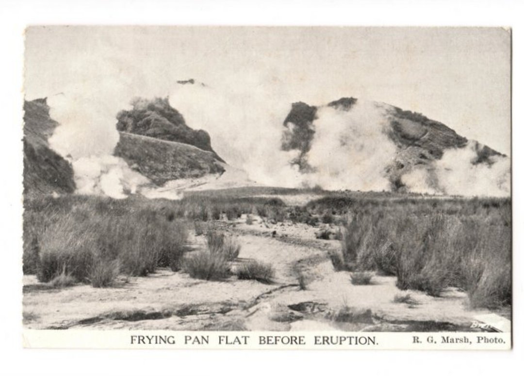 Postcard from Waimangu set by Marsh. Frying Pan Flat before the Eruption. - 46209 - Postcard image 0