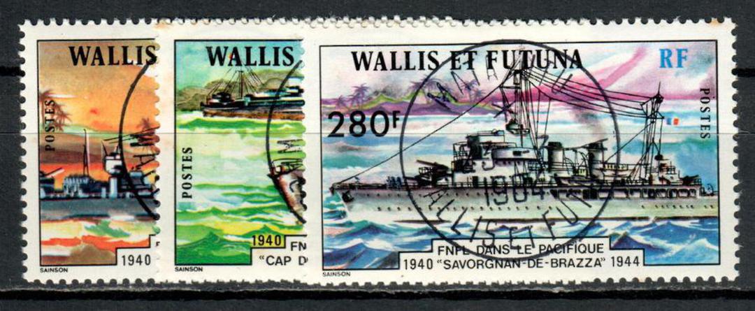 WALLIS & FUTUNA 1978 Free French Pacifice Naval Force 1940-1944. Set of 3. - 71215 - VFU image 0