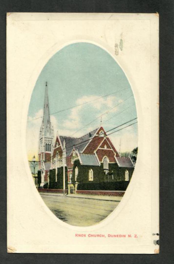 Coloured postcard of Knox Hall Dunedin. - 49212 - Postcard image 0