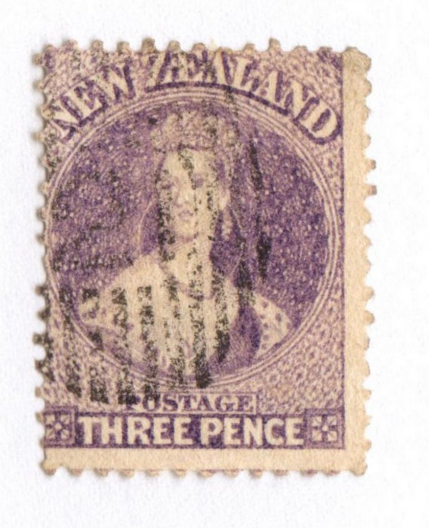 NEW ZEALAND 1862 Full Face Queen 3d Lilac. Nice copy. - 10012 - Used image 0