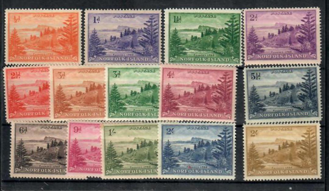 NORFOLK ISLAND 1947 Definitives. Set of 14. - 21531 - UHM image 0