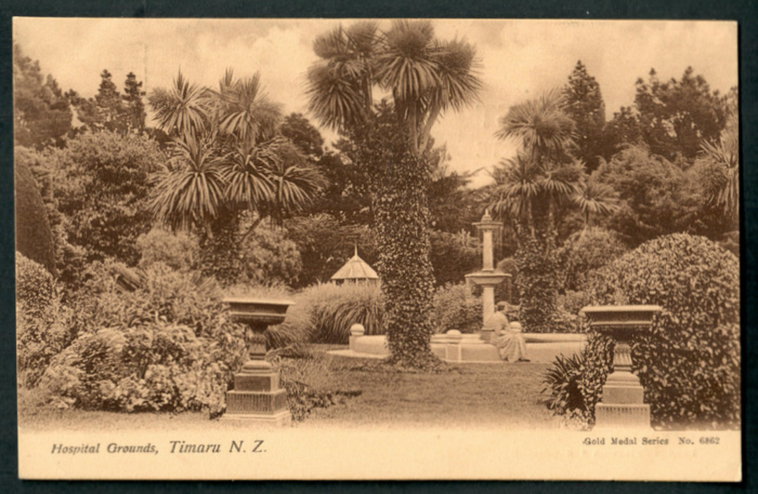 Postcard of the Hospital Grounds Timaru. - 48575 - Postcard image 0