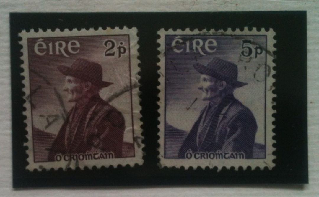 IRELAND 1957 Centenary of the Birth of Thomas O'Crohan. Set of 2. - 332 - FU image 0