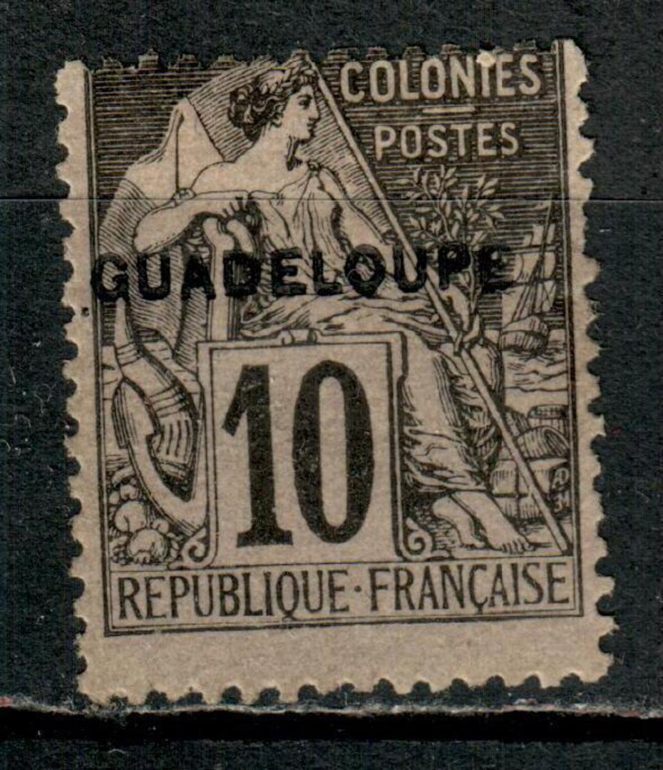GUADELOUPE 1891 Definitive Surcharge on Type J of French Colonies (General Issues) 10c Black on lilac. - 75890 - Mint image 0