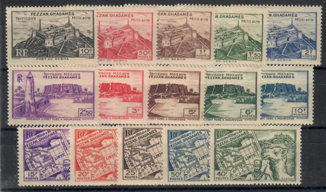 FEZZAN Military Administration 1946 Definitives. Set of 15. - 22327 - Mint image 0
