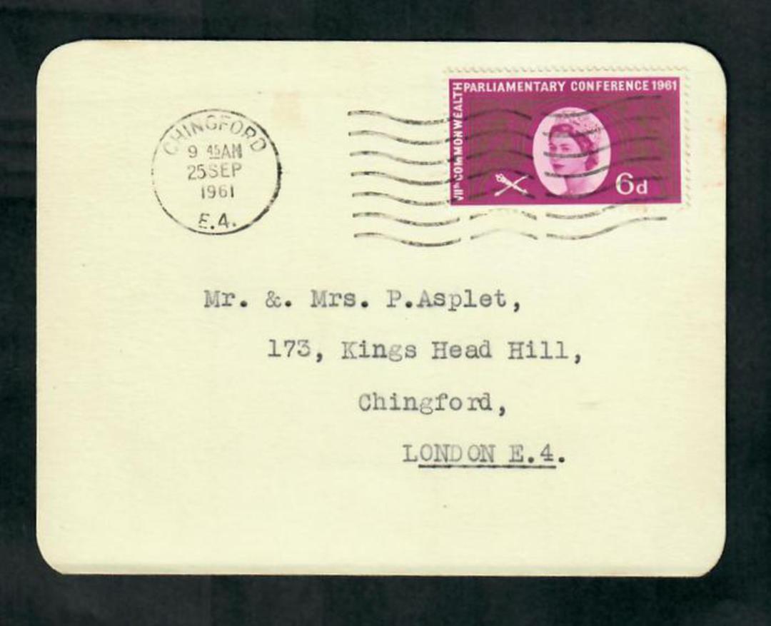 GREAT BRITAIN 1961 Commonwealth Parliamentary Conference. Set of 2 on first day cards. - 31788 - PostalHist image 0