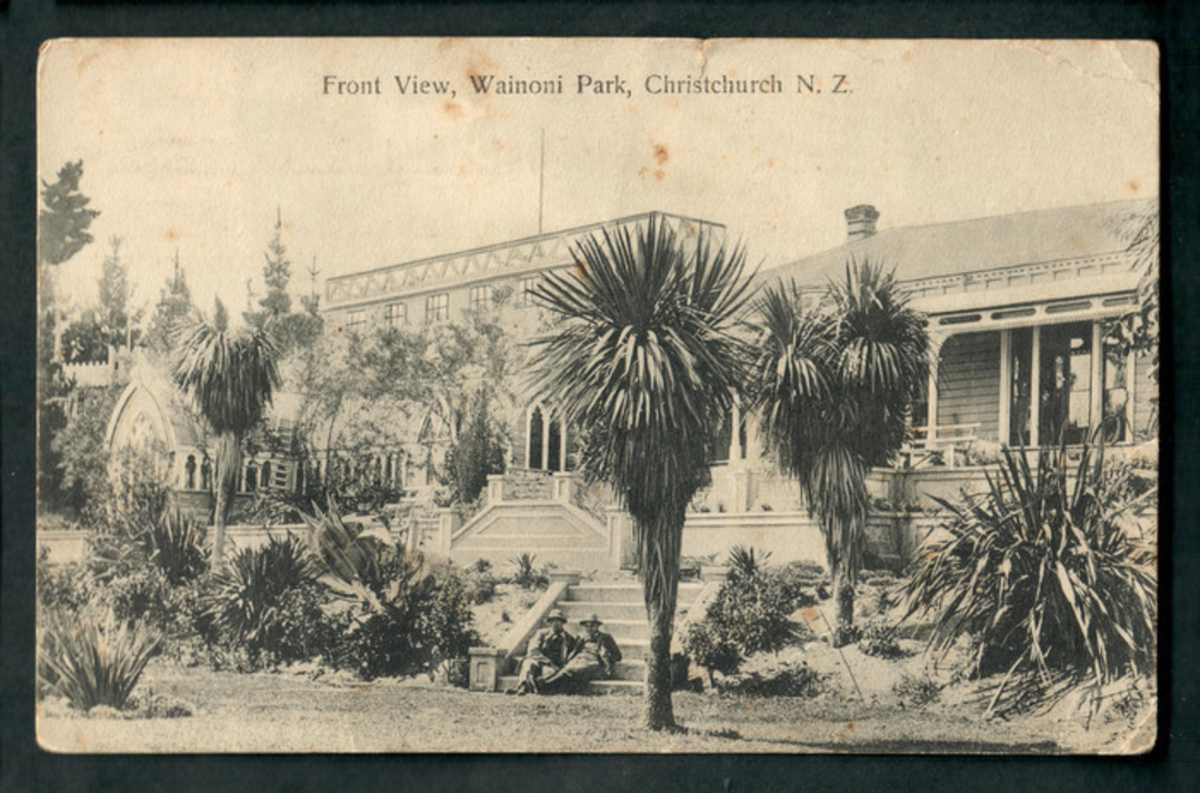Postcard of the front view Wainoni Park Christchurch. Tired. - 48538 - Postcard image 0